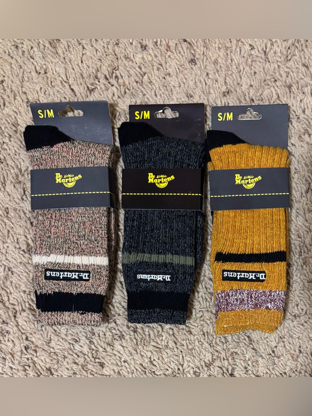 NWT *Bundle of 3 pairs* Dr. Martens women’s Marl Organic Socks sz S/M